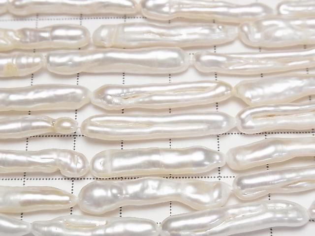 Fresh Water Pearl AA Stick 20-33mm White 1strand beads (approx. 15 inches/36 cm)
