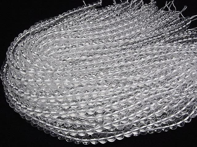 Crystal Quartz AAA Round 7.5mm half or 1strand beads (aprx.15inch/37cm)
