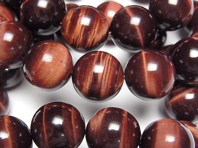 Red Tiger's Eye AAA Round 14mm 1strand beads (Bracelet)