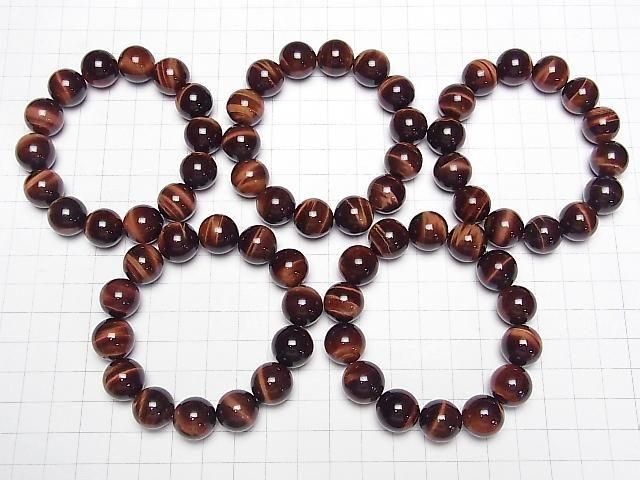 Red Tiger's Eye AAA Round 14mm 1strand beads (Bracelet)