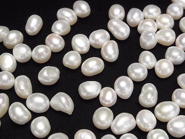 Fresh Water Pearl AA++ Loose Stone Potato-Baroque 8-10mm White 10pcs