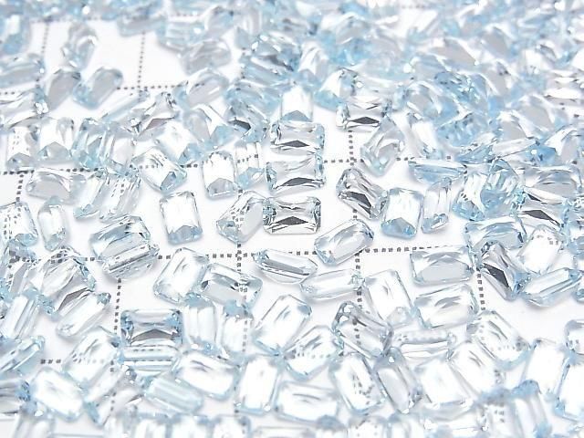 High Quality Sky Blue Topaz AAA Loose Stone Rectangle Faceted 5x3mm 10pcs