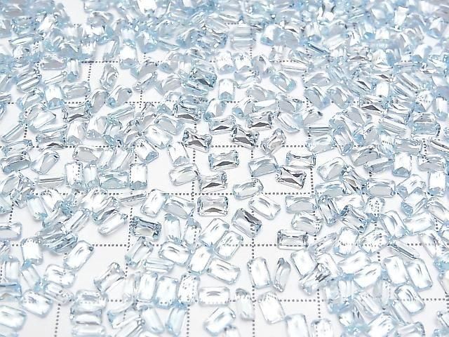 High Quality Sky Blue Topaz AAA Loose Stone Rectangle Faceted 5x3mm 10pcs