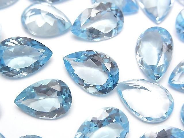 High Quality Sky Blue Topaz AAA Loose Stone Pear Shape Faceted 14x10mm 1pc