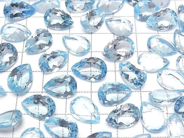 High Quality Sky Blue Topaz AAA Loose Stone Pear Shape Faceted 14x10mm 1pc