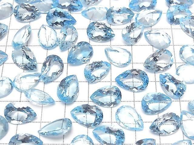 High Quality Sky Blue Topaz AAA Loose Stone Pear Shape Faceted 14x10mm 1pc