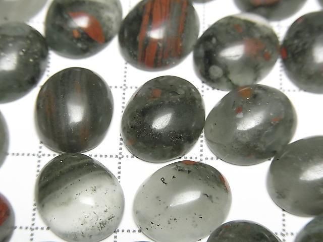 African Bloodstone Oval Cabochon 12x10mm 4pcs