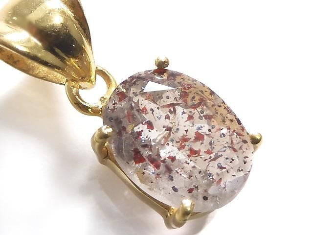 Elestial Quartz AAA- Pendant 18KGP NO.217 [One of a kind]