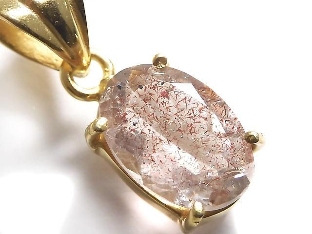 Elestial Quartz AAA- Pendant 18KGP NO.218 [One of a kind]