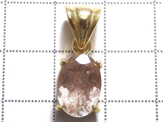 Elestial Quartz AAA- Pendant 18KGP NO.218 [One of a kind]