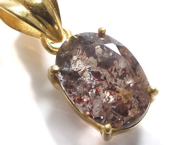 Elestial Quartz AAA- Pendant 18KGP NO.219 [One of a kind]