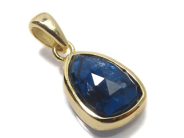 Indigo Blue Kyanite AA++ Pendant 18KGP NO.11 [One of a kind]