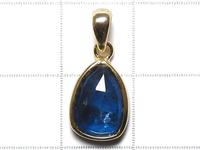 Indigo Blue Kyanite AA++ Pendant 18KGP NO.11 [One of a kind]