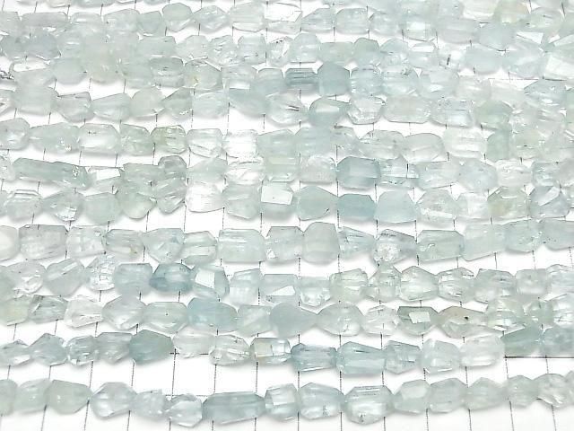 Aquamarine AA++ Faceted Nugget half or 1strand beads (aprx.7inch/17cm)
