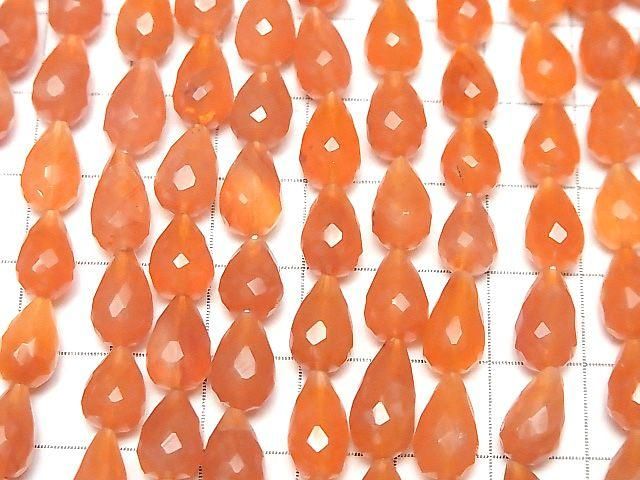 High Quality Carnelian AAA- Vertical Hole Faceted Drop half or 1strand beads (aprx.15inch/37cm)