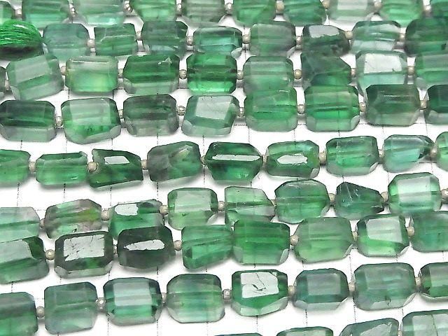 Fluorite Verte AAA - Pépites facettées 1 fil de perles (environ 9 pouces/22 cm)