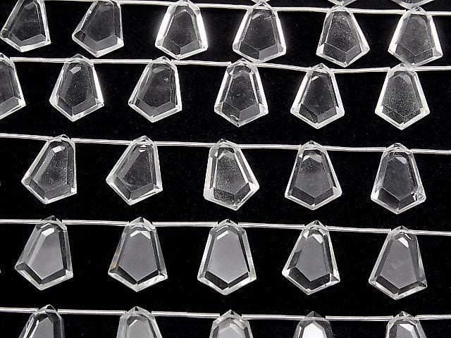 High Quality AAA Flat Hexagon Cut Crystal 16x12mm 1 Strand (6pcs)