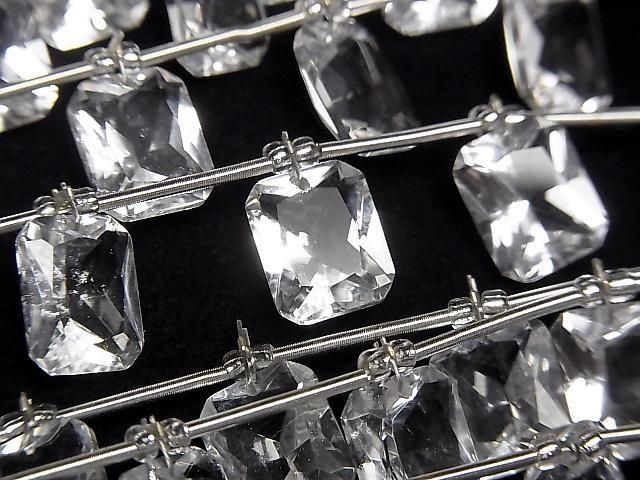 High Quality Crystal AAA Rectangle Faceted 10x8mm Half or 1 Strand (6pcs)