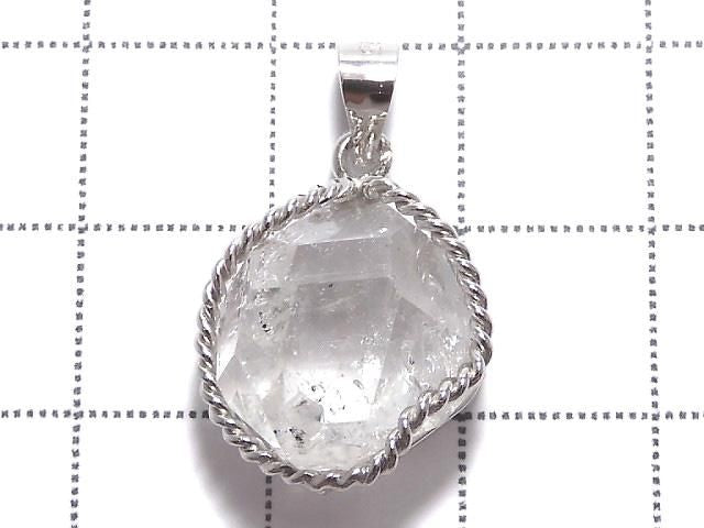 NYHerkimer Diamond Pendant Silver925 NO.50 [One of a kind]