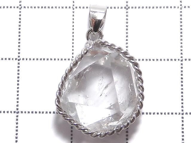 NYHerkimer Diamond Pendant Silver925 NO.54 [One of a kind]