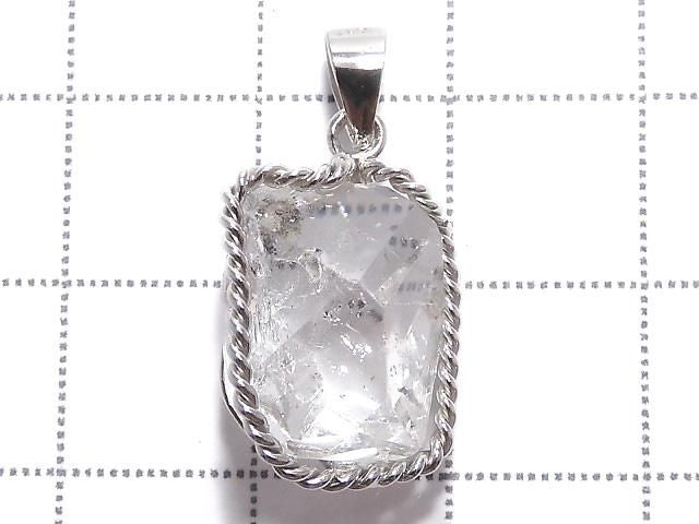 NYHerkimer Diamond Pendant Silver925 NO.56 [One of a kind]