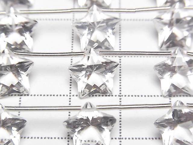 High Quality AAA Crystal Star Shape Faceted 10x10mm Half or 1 Strand (6pcs)