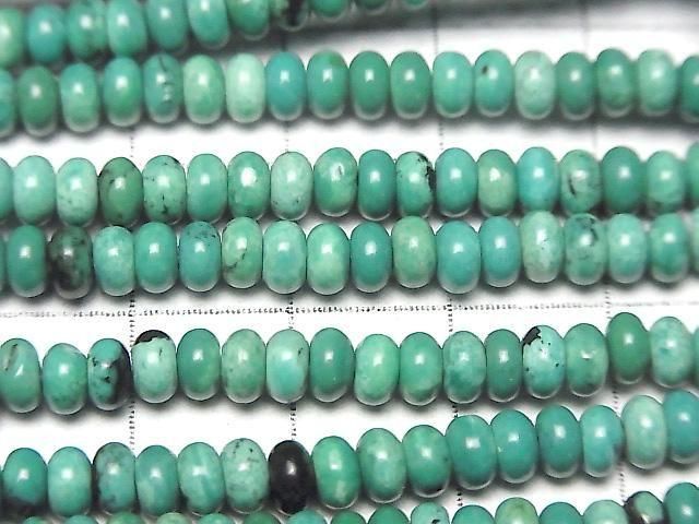 Magnesite Turquoise Rondelle 4x4x2mm [Green] 1strand beads (approx. 15 inches/37 cm)