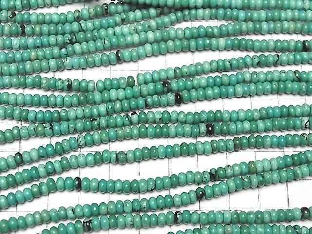 Magnesite Turquoise Rondelle 4x4x2mm [Green] 1strand beads (approx. 15 inches/37 cm)