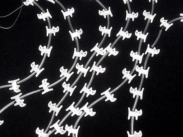 High-quality Mother of Pearl MOP AAA Cat Shape 11x9mm White Half or 1 Strand (Approx. 14pcs)