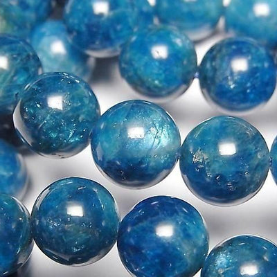 Madagaskar Blaue Apatit AA++ Rund 13mm 1strang Perlen (Armband)