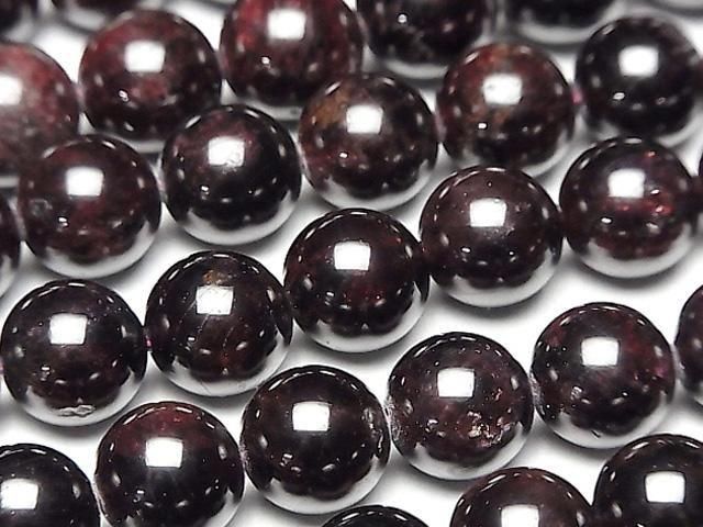 Garnet AA+ Round 10mm half or 1strand beads (aprx.15inch/36cm)