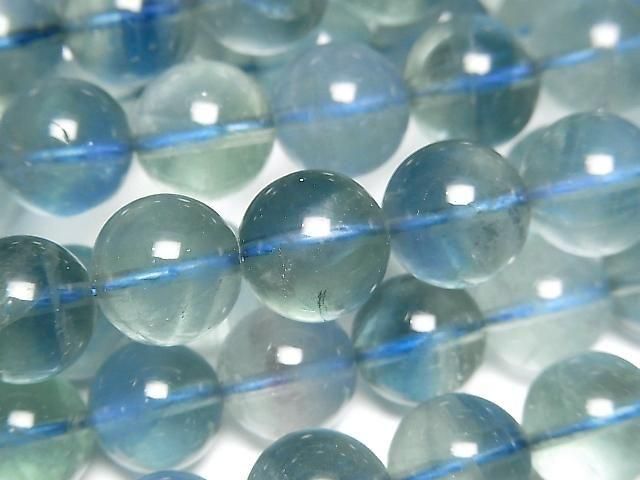 Blue-green Fluorite AAA Round 10mm half or 1strand beads (approx. 15 inches/36 cm)