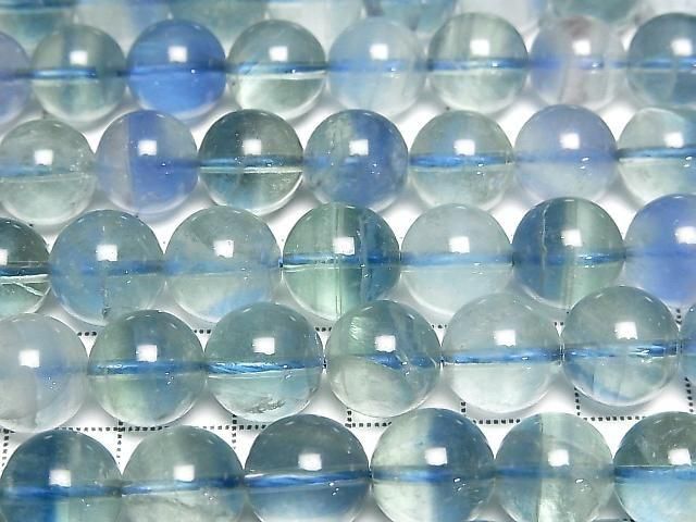 Blue-green Fluorite AAA Round 10mm half or 1strand beads (approx. 15 inches/36 cm)