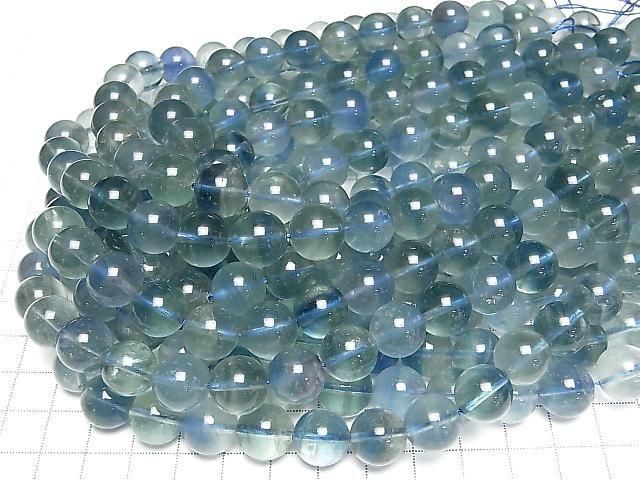 Blue-green Fluorite AAA Round 12mm half or 1strand beads (approx. 15 inches/36 cm)