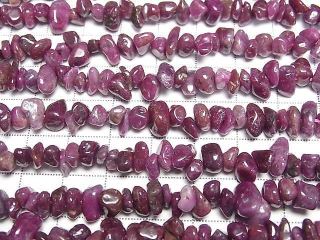 Ruby AA Chips (Small Nugget ) 1strand beads (aprx.15inch/37cm)