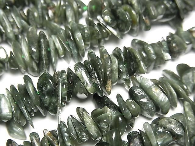 Seraphinite AA++ Chips (Small Nugget ) 1strand beads (aprx.15inch/37cm)