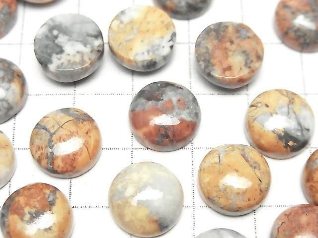 Marigano Jasper Round Cabochon 12x12mm 2pcs