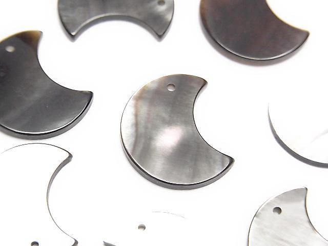 High-quality Black Shell (Black-lip Oyster) AAA Crescent Shape 16x13mm 3pcs