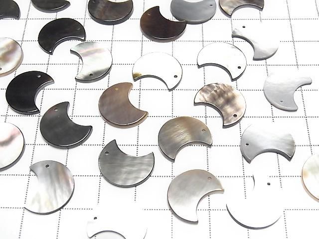 High-quality Black Shell (Black-lip Oyster) AAA Crescent Shape 16x13mm 3pcs