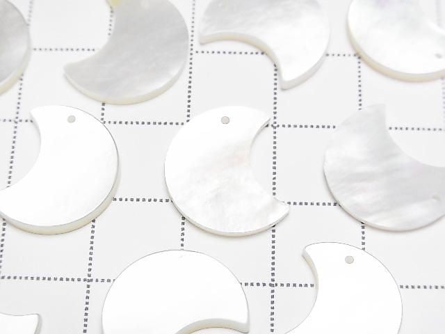 High-quality white shell (black-lip oyster) AAA crescent shape 16x13mm 3pcs