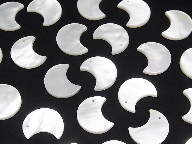 High-quality white shell (black-lip oyster) AAA crescent shape 16x13mm 3pcs