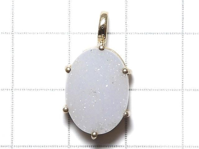 Druzy Agate Pendant 18KGP NO.12 [One of a kind]