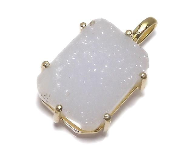 Druzy Agate Pendant 18KGP NO.15 [One of a kind]