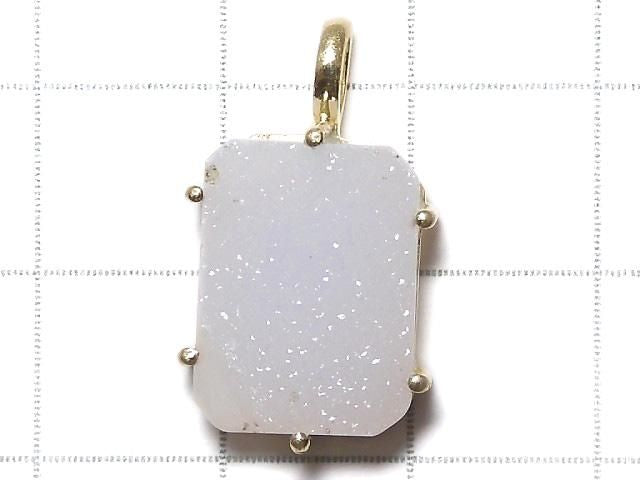 Druzy Agate Pendant 18KGP NO.15 [One of a kind]