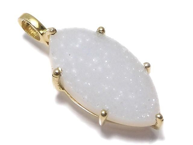 Druzy Agate Pendant 18KGP NO.18 [One of a kind]