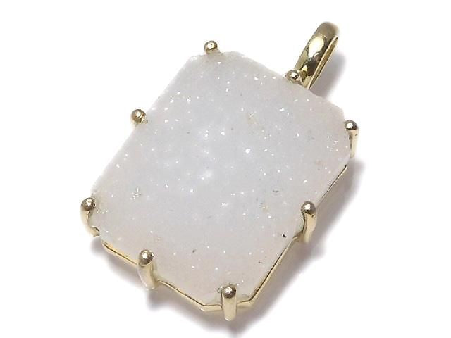 Druzy Agate Pendant 18KGP NO.19 [One of a kind]