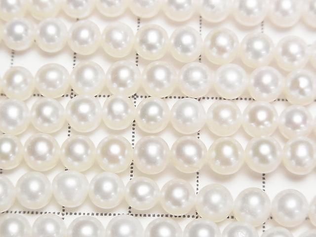 Fresh Water Pearl AAA- Semi Round-Potato 5-6mm White 1strand beads (approx. 15inch/36cm)