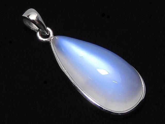 High Quality Royal Blue Moonstone AAA Pendant Silver 925 No. 5 [One of a kind]