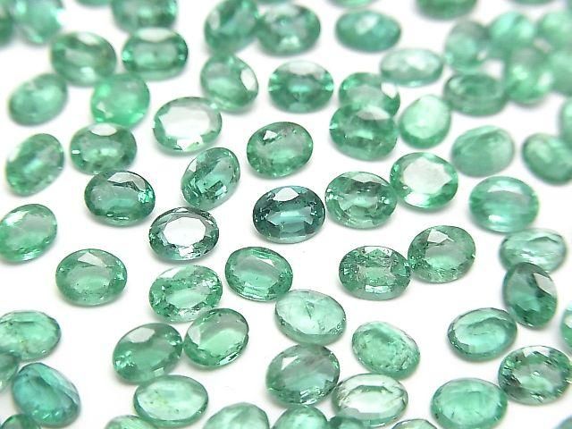 Zambia High Quality Emerald AAA Loose Stone Oval Faceted 4x3mm 5pcs
