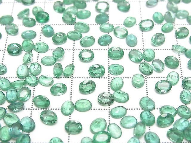 Zambia High Quality Emerald AAA Loose Stone Oval Faceted 4x3mm 5pcs